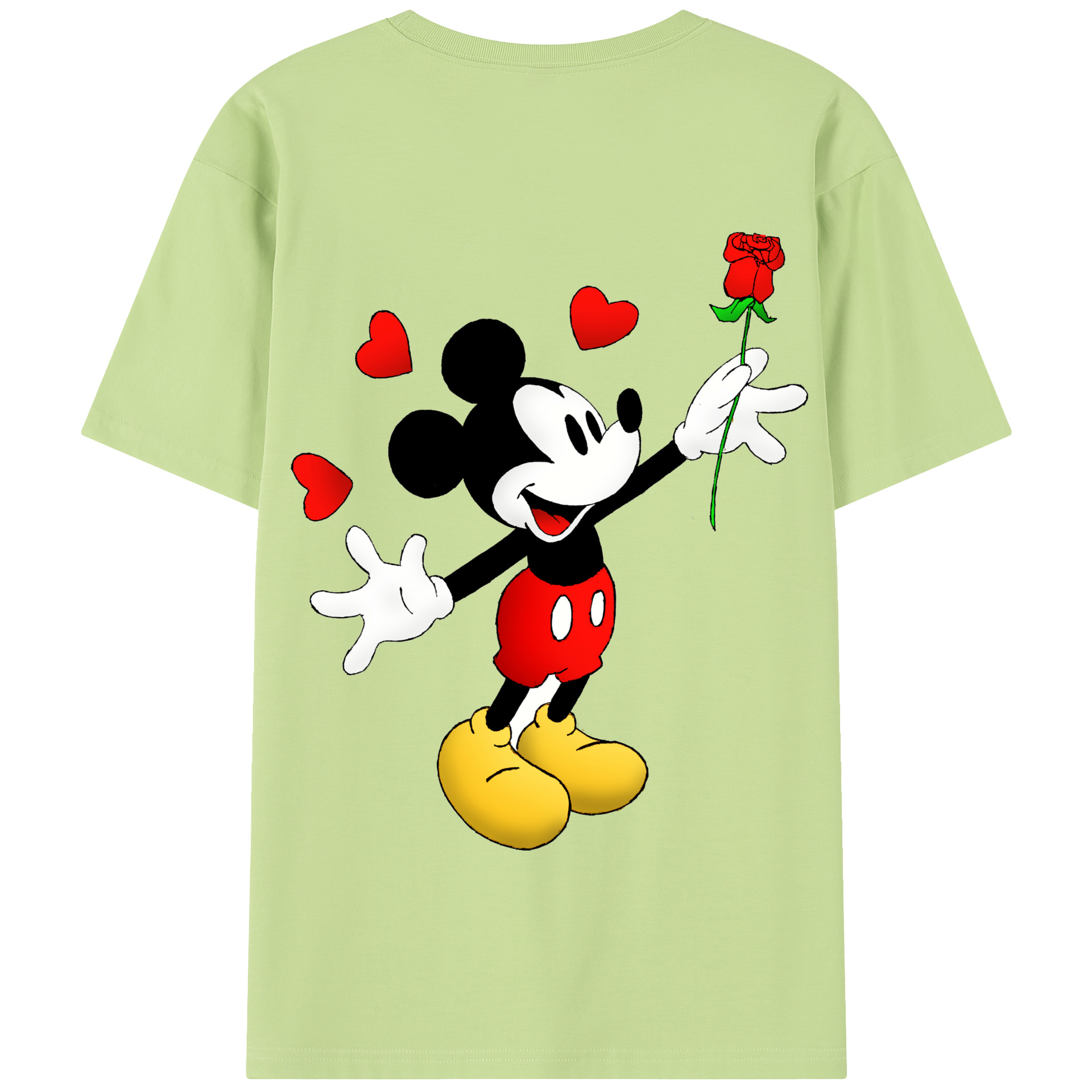 （画像用） ミッキーマウス Mickey Mouse 綿100％半袖Tシャツ（背面プリント）